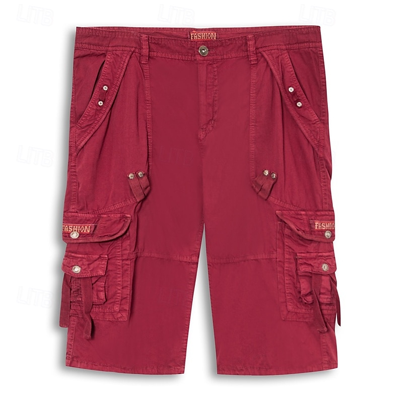 Capri Cargo Shorts with Drawstring, Casual Comfort, Streetwear