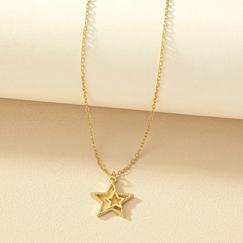 Gold-Tone Star Pendant Necklace