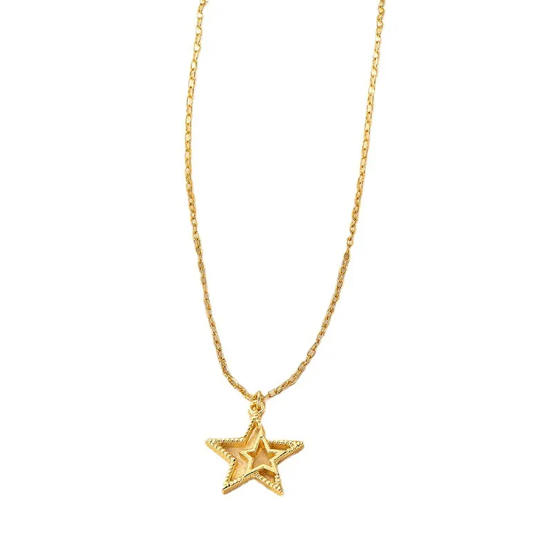 Gold-Tone Star Pendant Necklace